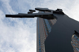 Hammering Man vor Messeturm (von J. Borofsky), Frankfurt am Main, Hessen, Deutschland