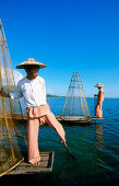 Fishermen. Inle lake. Shan state. Myanmar (Burma)