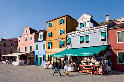Klöppelgeschäft, Burano, Lagune, Venetien, Italien