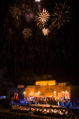 Opera Performance of A Masked Ball by Verdi with fireworks, Pafos Aphrodite Festival, Verdi Opera Un Ballo in Maschera, by The Mariinsky Theatre of St. Petersburg, Pafos castle, Cyprus