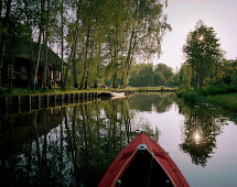 Kayaking in Spreewald, Lehde, Brandenburg, Germany