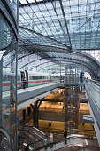 Inside the central station, Berlin, Germany