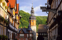 Europe, Germany, Saxony-Anhalt, Stolberg, Historic town centre with Saigerturm