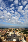 View from St. Peter's Basilica over Saint Peter's Square, Vatican City, Rom, Italien