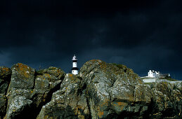 Leuchtturm am Dunagree Point, Halbinsel Inishowen, County Donegal, Irland, Europa