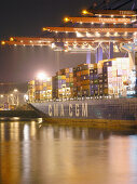 Container Terminal im Hamburger Hafen, Hamburg, Deutschland