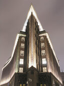 Illuminated Chile House, Hamburg, Germany