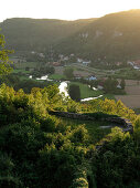 View at Wiesent Valley at sunset, Franconia, Bavaria, Germany