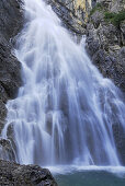 Waterfall Rossgumpenfall, Allgaeu range, valley Lechtal, Tyrol, Austria