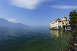 Chillon Castle at Lake Geneva, Veytaux, Vaud, Switzerland