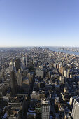 Blick vom Empire State Building auf Manhattan, New York City, New York, USA
