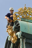 Montageklettern, Kuppel Charlottenburger Schloss, Renovierungsarbeiten am Dach