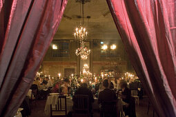 Clärchens Ballhaus, Berlin Mitte, private candlelight party with opera singers in costume, Berlin, Germany