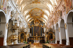 Apsis und Altar, Basilika von St. Emmeram, Regensburg, Oberpfalz, Bayern, Deutschland