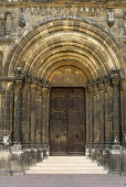 Northern portal of church Scots Monastery St James, Regensburg, Upper Palatinate, Bavaria, Germany