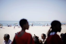 People on the beach, Palm Beach, Swakopmund, Namibia, Africa