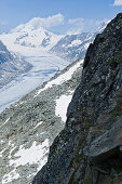 Aletschgletscher, Berner Alpen, Kanton Wallis, Schweiz