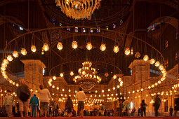 People inside the Mosque of Muhammad Ali, Cairo, Egypt, Africa