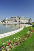 Garden with Belvedere palace, Vienna, Austria