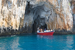 Boat excursion at Cape Palinuro, Cilento, Campania, Italy