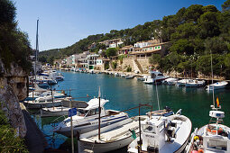 Boats at harbour of Cala Figuera, Mallorca, Balearic Islands, Mediterranean Sea, Spain, Europe