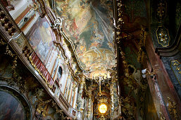 Ceiling fresco, Asam Church of St. Johann Nepomuk, Munich, Bavaria, Germany