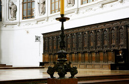 Choir stalls, Jesuit church of St Michael, Munich, Bavaria, Germany