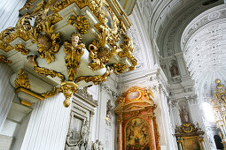 Pulpit, Jesuit church of St Michael, Munich, Bavaria, Germany