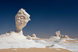 Formations of Lime Stone in White Desert National Park, Egypt, Libyan Desert