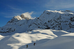 Skitouring, Duerrenstein, Hochpuster Valley, South Tyrol, Italy, model released