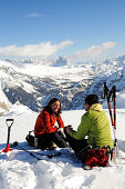 Ski Tour, Grosser Jaufen, Pragser Valley, Hochpuster Valley, South Tyrol, Italy, model released