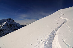 Schneespuren, Großer Jaufen,  Pragser Tal, Hochpustertal, Südtirol, Italien