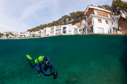 Scuba Diving in Tamariu, Tamariu, Costa Brava, Mediterranean Sea, Spain