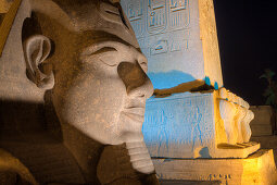 Kopf von Ramses II Statue vor Luxor-Tempel, Luxor, Ägypten