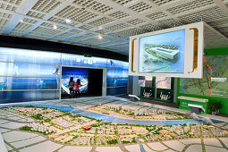 Modell des Expo 2010 Geländes im Stadtplanungsmuseum, Shanghai, China, Asien