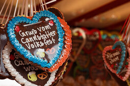 Lebkuchenherz, Cannstatter Volksfest, Stuttgart, Baden-Württemberg, Deutschland