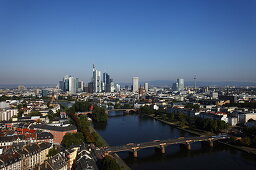 Cityscape with skyline, Frankfurt am Main, Hesse, Germany