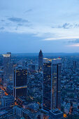 City view with Messeturm, Fair Tower, Frankfurt am Main, Hesse, Germany