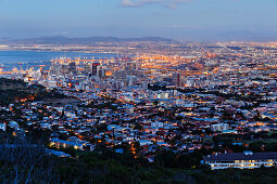 View from Signal Hill road over Capetown, Western Cape, RSA, South Africa, Africa