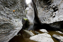 The cave Vetlahelvete in the Aurlandsdalen, Aurland, Sogn og Fjordane, Norway, Scandinavia, Europe