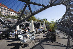 Cafe, Mur island, Graz, Styria, Austria