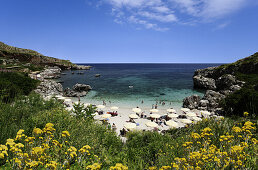 Bathing bay, Riserva naturale orientata dello Zingaro, San Vito lo Capo, Sicily, Italy