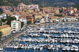 Hafen von Porto Ercole, Monte Argentario, Maremma, Toskana, Italien