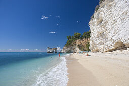 Beach in Baia delle Zagare resort, Gargano, Puglia, Italy