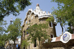 Park Güell from Antoni Gaudi in Barcelona, Catalonia, Spain