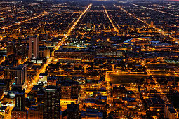 Blick vom Obervatory Deck des John Hancock Tower, Chicago, Illinois, USA