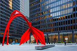 Alexander Calder Skulptur The Flamingo, Federal Plaza Square, Chicago, Illinois, USA