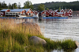 Village Norrfällsviken on the waterfront, Höga Kusten, Sweden., Sweden, Europe