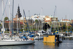 The marina in Ystad, Skane, Sweden