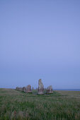 Ales Stenar (Stones, Sweden's largest preserved ship setting, stones set in the layout of a ship), Kåseberga, Österlen, Skåne, Sweden